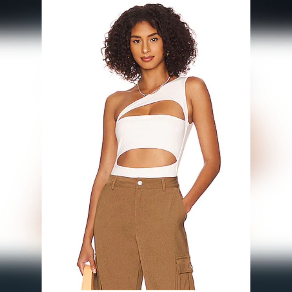 NWT Superdown White Cutout bodysuit